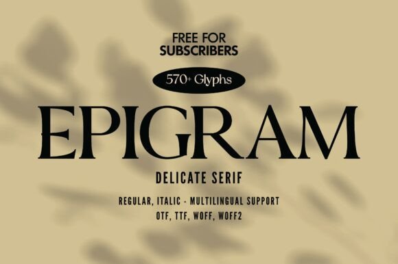 Epigram: A Modern Serif Font for Professional Branding