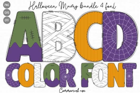 Halloween Mummy: A Halloween-Themed Color Font for Editorial Design