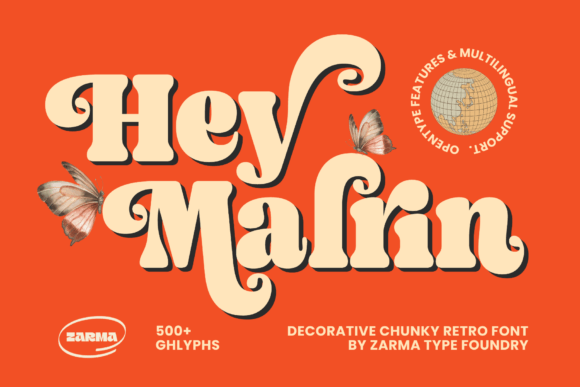 Malrin: A Chunky Retro Serif Font for Bold Branding and Eye-Catching Business Design