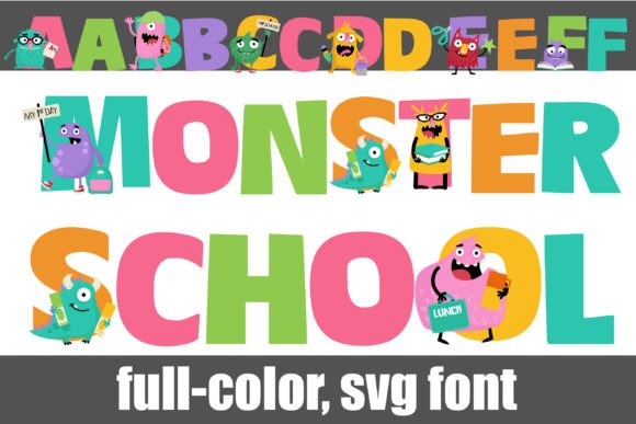 Monster School: A Colorful Font for Playful Product Design