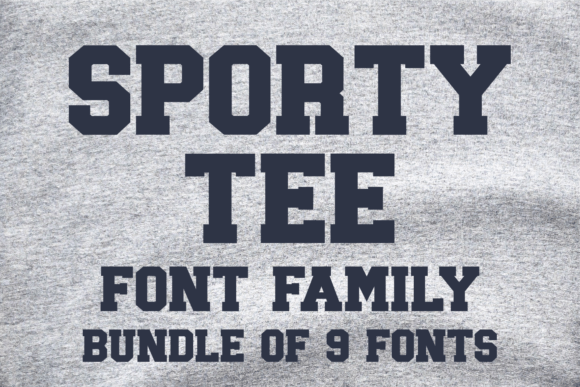 Sporty Tee Family Font: Boost Your Sports Brand with Bold Typography